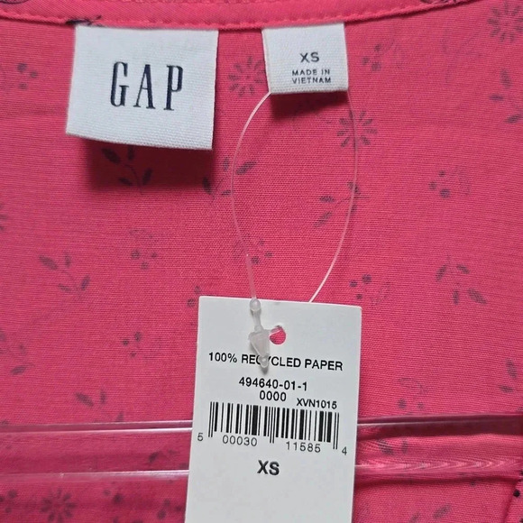 GAP | Wrap Around Blouse | 3/4 Sleeve | Pink | Size XS | NWT - Picture 7 of 7